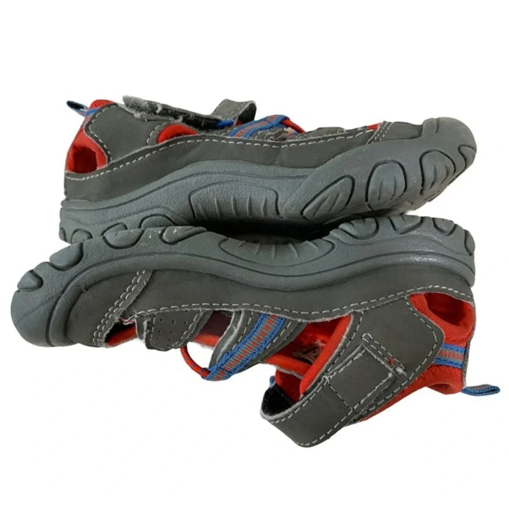 Oshkosh B'gosh Boys Toddler Size 9 Everyday Sandal Blue Gray Red Adjustable